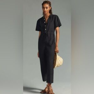 Anthropologie Unpublished Jumpsuit Coverall Black Size Medium